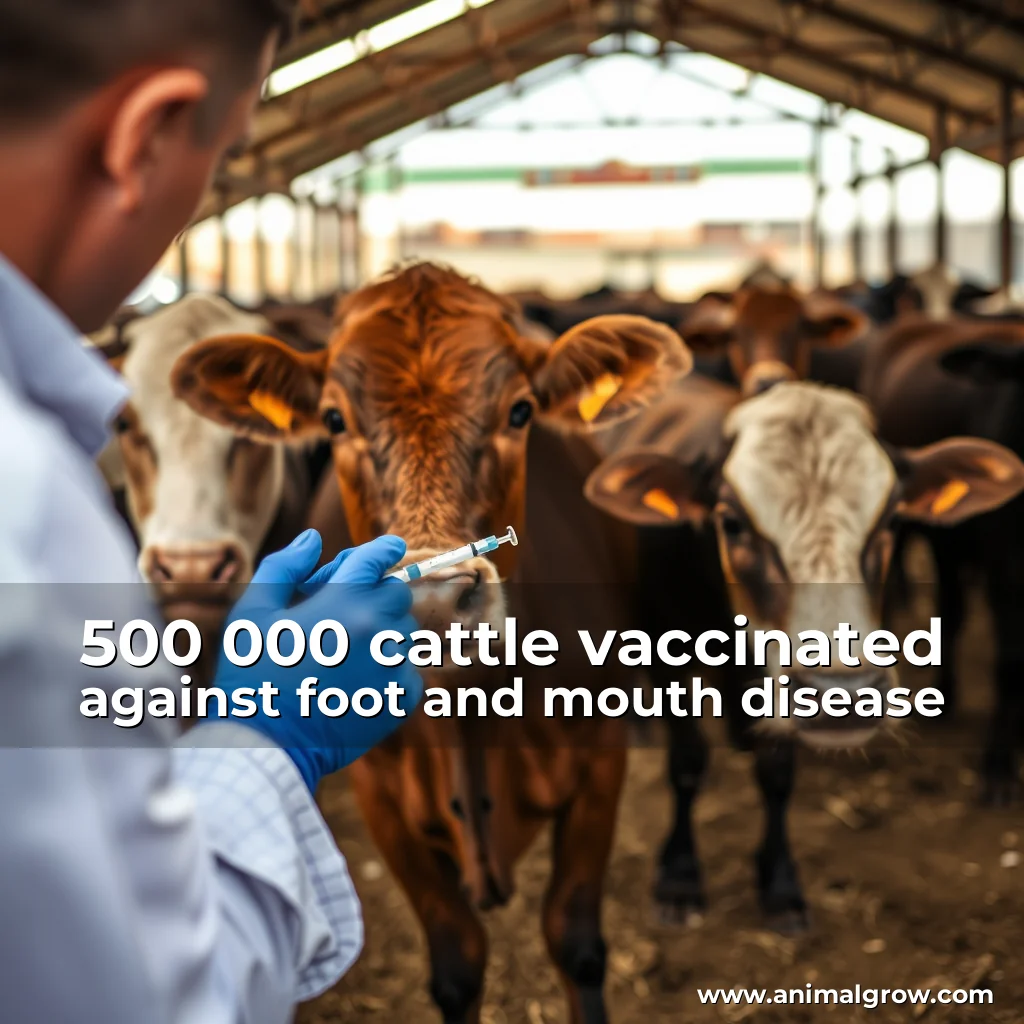 Read more about the article 500  000 cattle vaccinated against foot  and  mouth disease