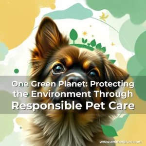 Artistic representation for One Green Planet: Protecting the Environment Through Responsible Pet Care