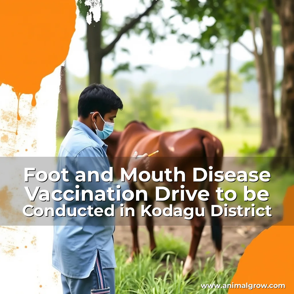Foot and Mouth Disease Vaccination Drive to be Conducted in Kodagu District