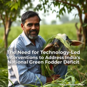 Artistic representation for The Need for Technology-Led Interventions to Address India's National Green Fodder Deficit