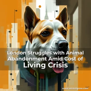 Artistic representation for London Struggles with Animal Abandonment Amid Cost of Living Crisis