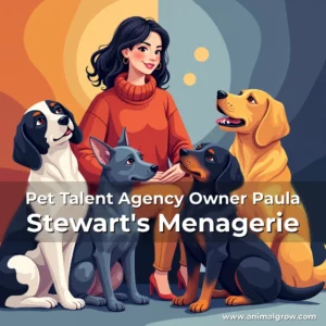 Artistic representation for Pet Talent Agency Owner Paula Stewart's Menagerie
