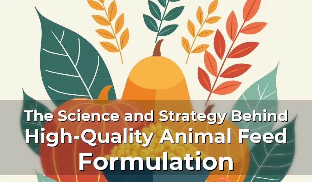 The Science and Strategy Behind High-Quality Animal Feed Formulation