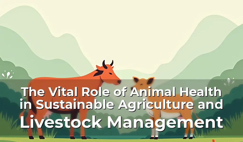The Vital Role of Animal Health in Sustainable Agriculture and Livestock Management
