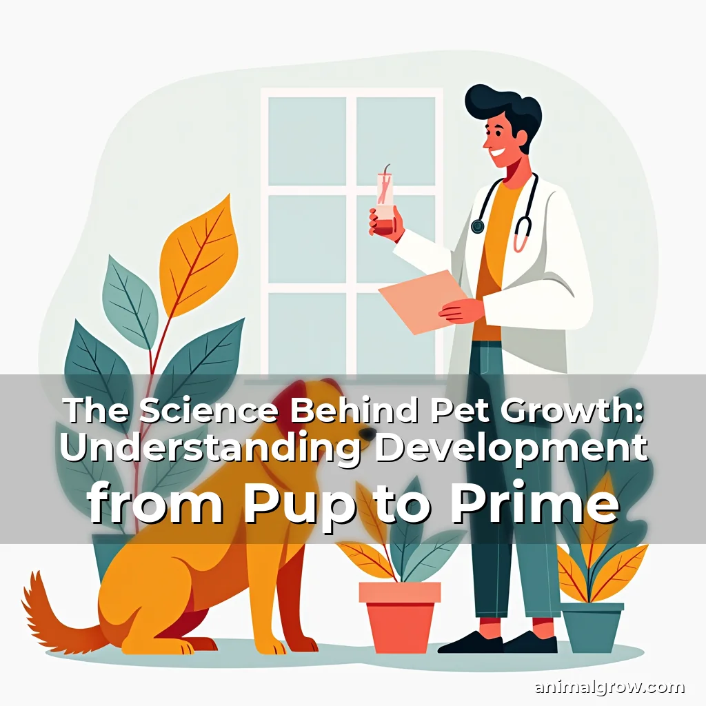 Artistic representation for The Science Behind Pet Growth: Understanding Development from Pup to Prime