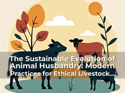 The Sustainable Evolution of Animal Husbandry: Modern Practices for Ethical Livestock Management