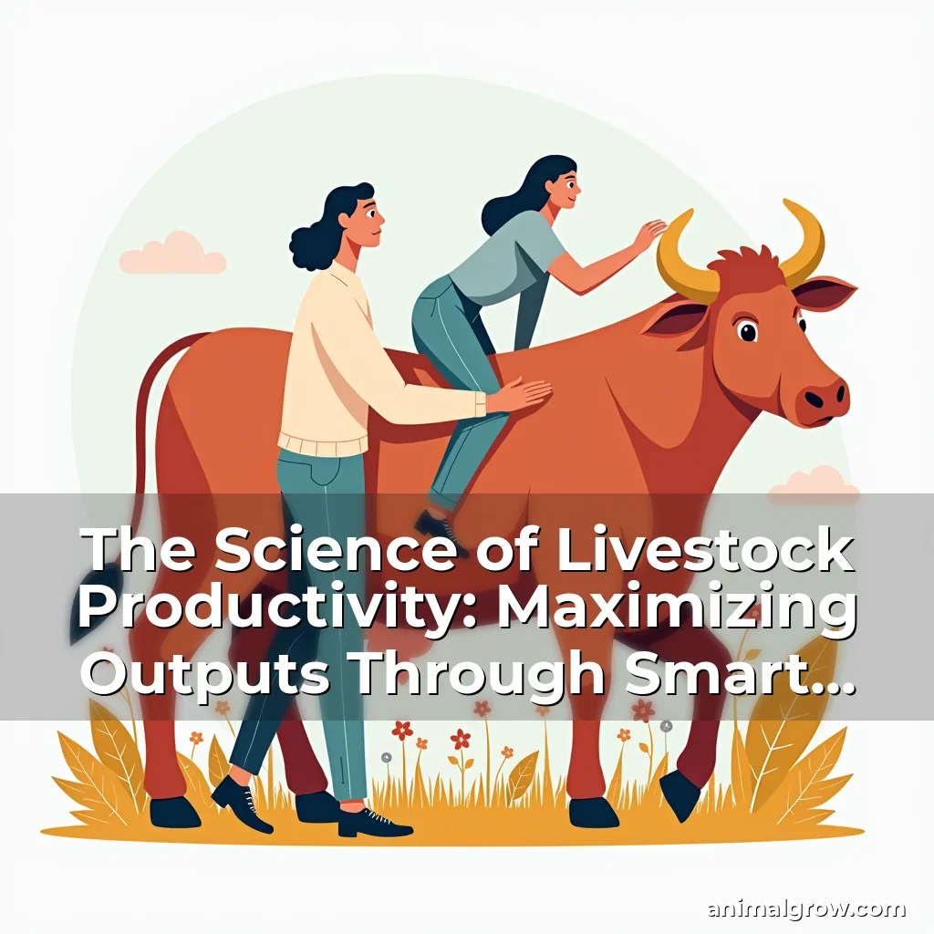 Artistic representation for The Science of Livestock Productivity: Maximizing Outputs Through Smart Management Practices